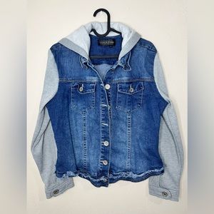 Live A Little Girls Denim Hoodie Jacket Sweatshirt